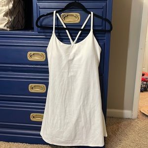 White athletic dress with built in shorts